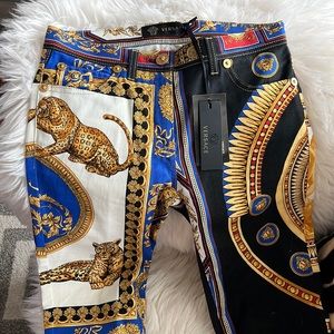 Versace Medusa medallion printed jeans